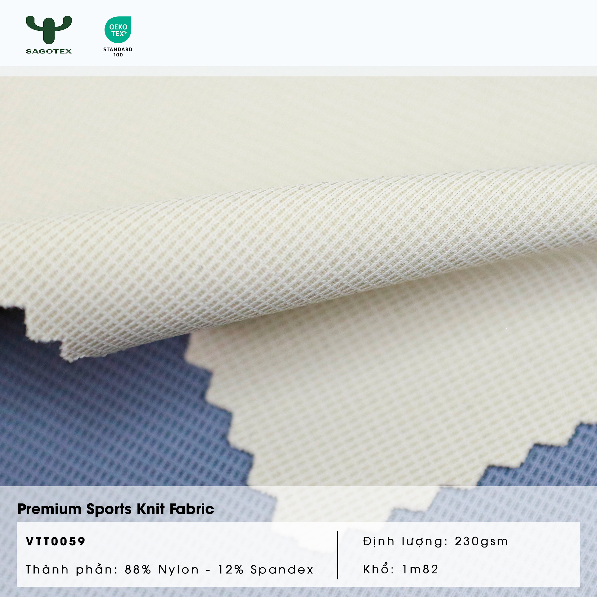 Thun Nylon Spandex thể thao mắt mè |VTT0059|