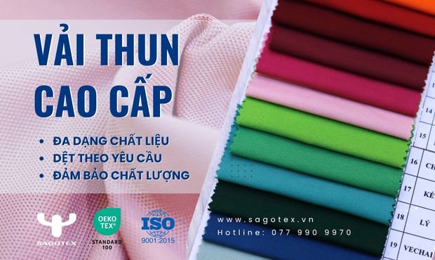 vải thun cao cấp sagotex - xưởng dệt vải theo yêu cầu chất lượng cao